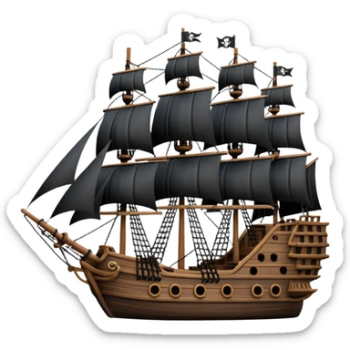 Pirate ship frigate sticker