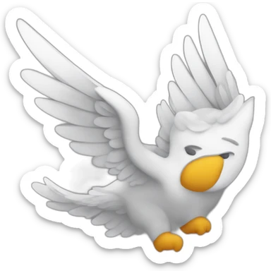 Chat rayé avec des ailes d’ange sticker