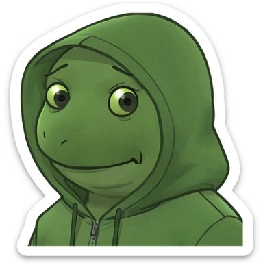 Girl with brown hair with a hoodie on sticker