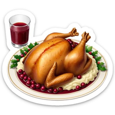festive dinner plate sticker
