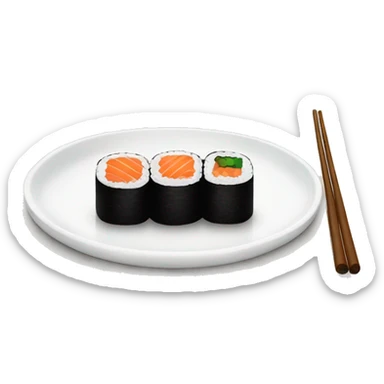sushi on a plate sticker