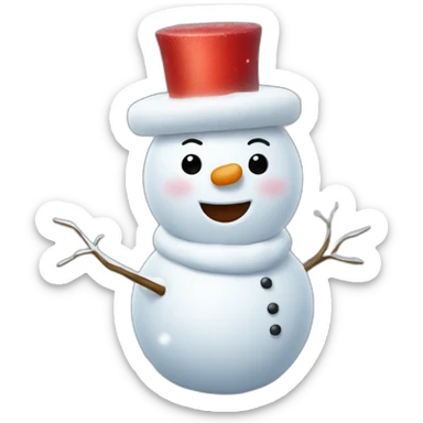 Bonhomme de neige étourdi sticker