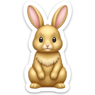 Golden bunny sticker