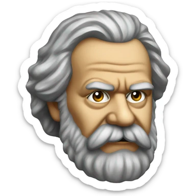 Karl Marx portrait sticker