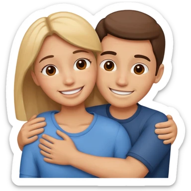 Two people hugging sticker