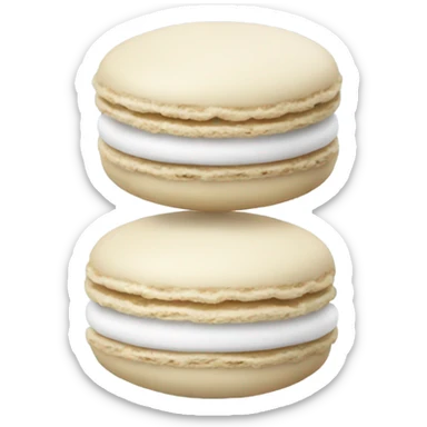 white macaroons  sticker