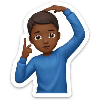 Dabbing black kid sticker
