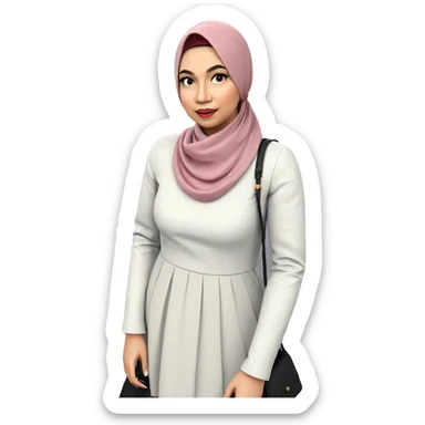 girl in stylish dress sticker