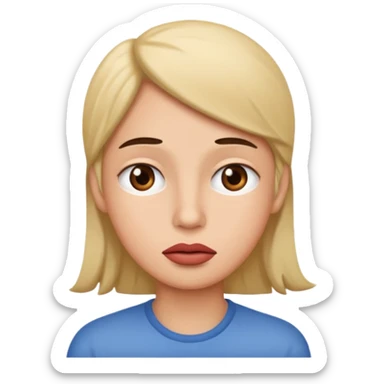 Quivering lip face sticker