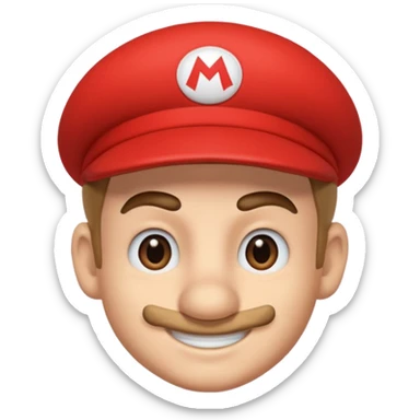 mario with one eyebrow up  sticker