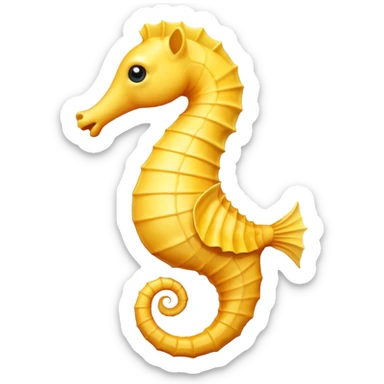 Left Facing Yellow Seahorse  sticker