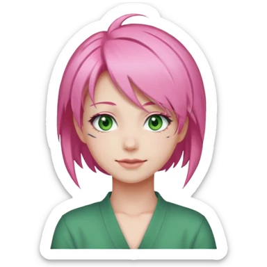 Mitsuri Kanroji, ultra détaillé, sourire narquois  sticker