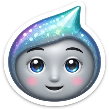 vamp glitter gray sticker