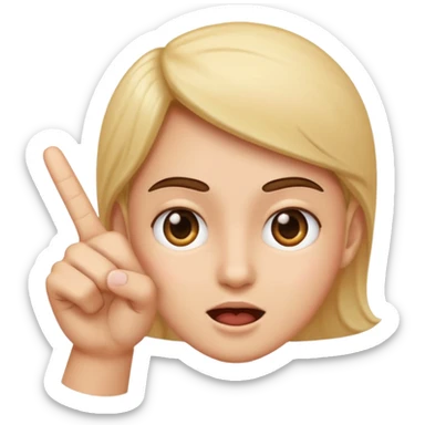 A face flipping off sticker