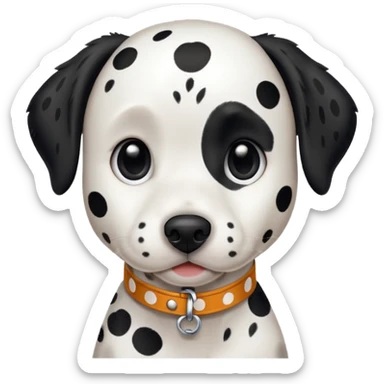 Dalmatian with spotted collar sticker