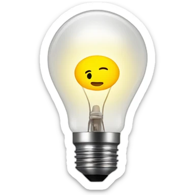 futuristic light bulb voice activated sticker
