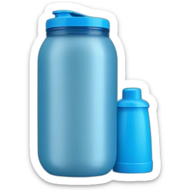 blue protein shaker bottle sticker