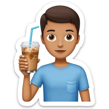 Shorts glass of iced coffee without cream sticker