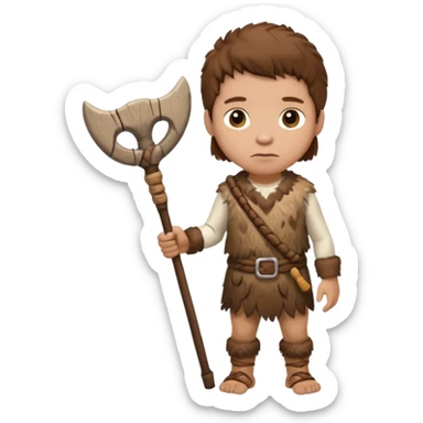 mini stone age man  sticker