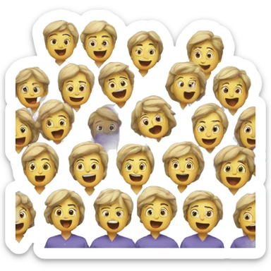 Choir singing sticker