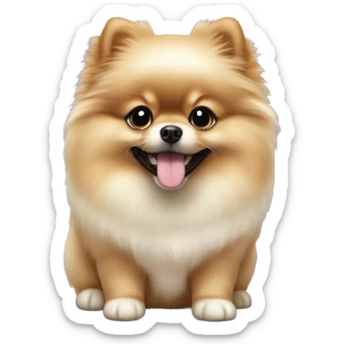 ebca9d color pomeranian puppy sticker