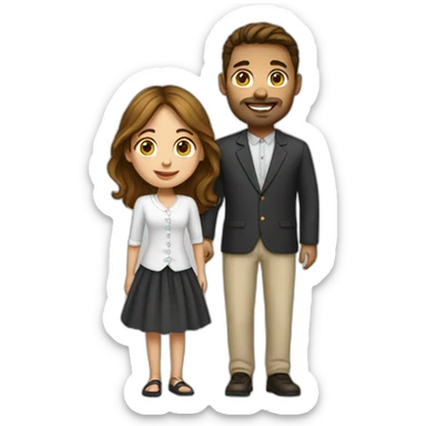 girl with husband sticker