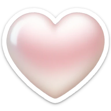 pearl light pink heart sticker