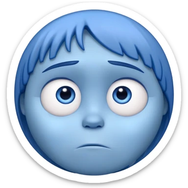 Sadness character from Inside Out movie sticker