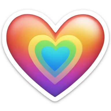 Corazón de color arcoiris  sticker