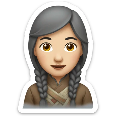 Mongolian woman sticker