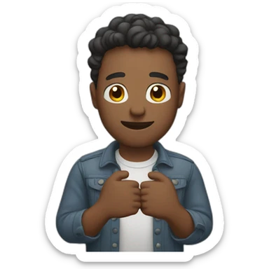 man holding his arms out  sticker