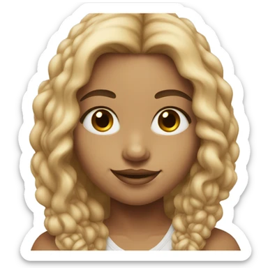 white hippy girl with nose ring and two toned brown blond hair  sticker