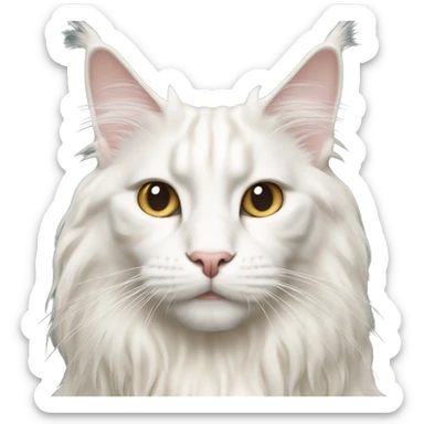 White cream Maine coon  sticker