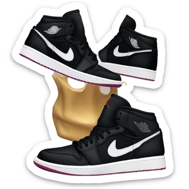 Nike air Jordan 1 low black sticker