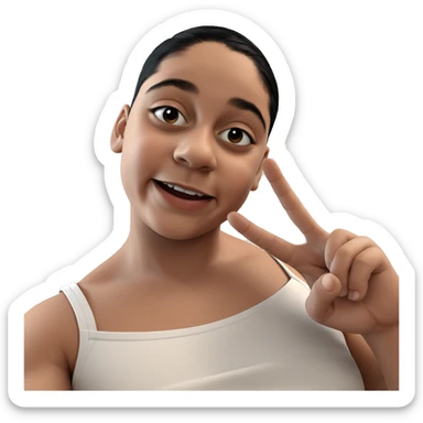 smiling boy with black hair sticker