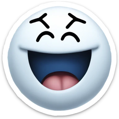 smiley face snorting snow sticker