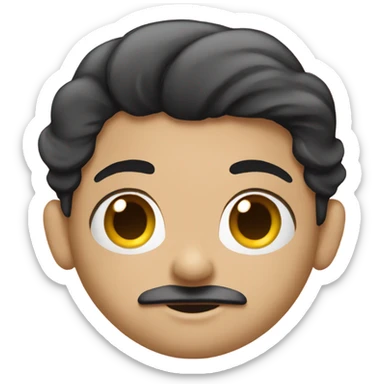 transgender princess with black hair and moustache and beard sticker