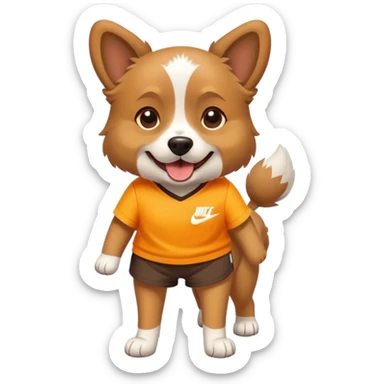 Dog with a Nike shorts on  sticker