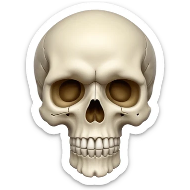 Create a skull ☠️ but without the crossbones sticker