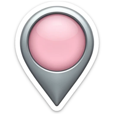 simple natural light pink location pin no face sticker