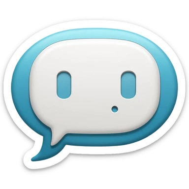 speech bubble with AI letters inside sticker