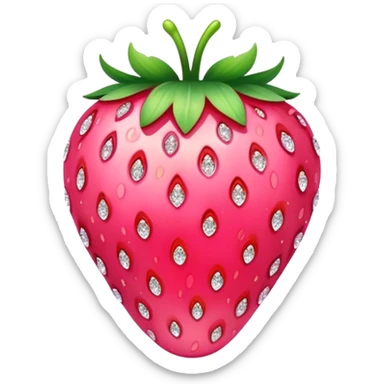pink strawberry with sparkles sticker