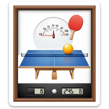Sick ping Pong pad with thermometer  sticker