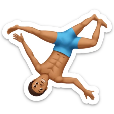 Person doing a backflip  sticker
