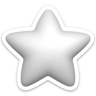 star heart that is White sticker