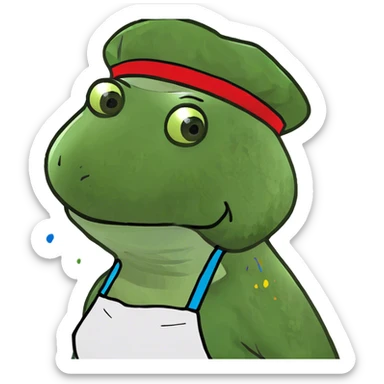 pink frog girl spam artist sticker