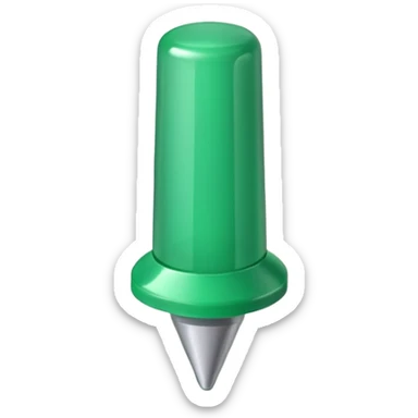 green push pin sticker