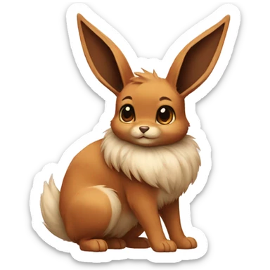 Eevee-Bunny full body sticker
