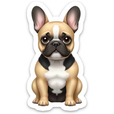 French Bulldog in black leather sticker