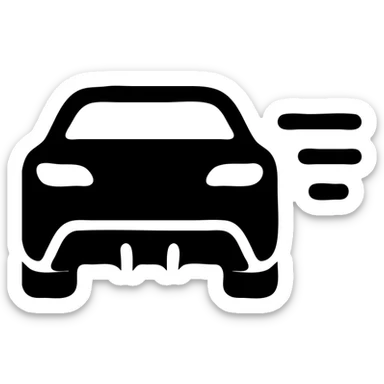 modern car diffuser in action with speed lines solid filled icon sticker